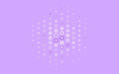 Disklerle açık mor vektör dokusu. Parlak renkli soyut çemberlerin olduğu bir resim. Fütürist reklamlar ve kitapçıklar için şablon.