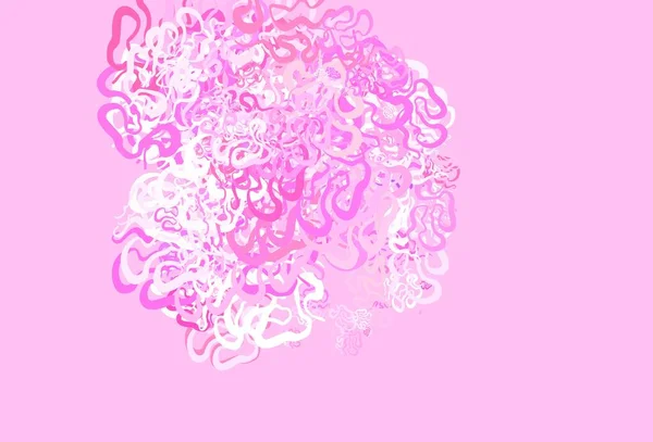Светло Розовый Красный Векторный Узор Мокрыми Линиями Красочная Иллюстрация Абстрактном — стоковый вектор