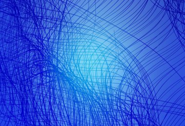 Eğri çizgileri olan açık mavi vektör deseni. Yaratıcı illüstrasyon, yarım tonlu ve eğimli. İş tasarımınız için şablon.