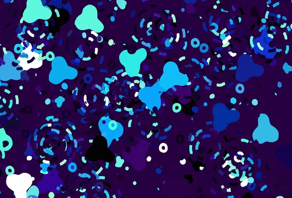 Textura Vetorial Azul Claro Com Formas Abstratas Formas Caóticas Coloridas — Vetor de Stock