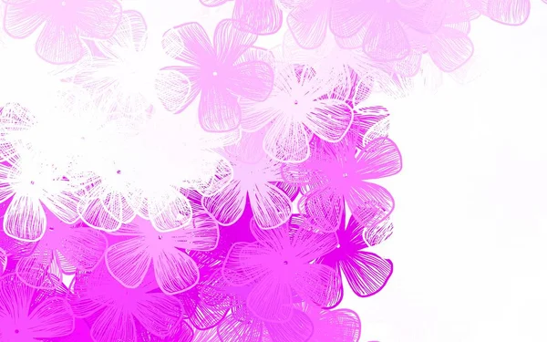 Light Multicolor Vektor Abstrakt Bakgrund Med Blommor Helt Färgad Illustration — Stock vektor