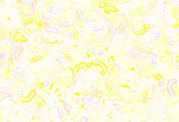Светло Розовый Желтый Вектор Искушают Хаотичными Цветами Декоративный Дизайн Абстрактном — стоковый вектор