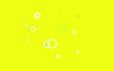 Açık yeşil, benekli kırmızı vektör arka plan. Parlak renkli soyut çemberlerin olduğu bir resim. Marka kitabınız için yeni şablon.