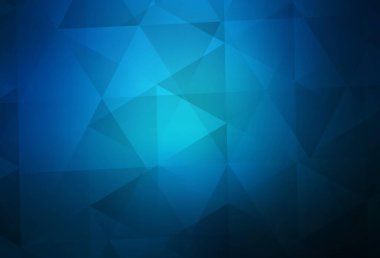 Koyu mavi vektör soyut çokgen şablon. Çokgen biçiminde, gradyan ile renkli çizimler. İşiniz için yepyeni bir tasarım..