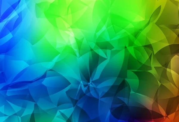 Maquette Abstraite Polygone Vectoriel Multicolore Foncé Illustration Polygonale Lumineuse Élégante — Image vectorielle