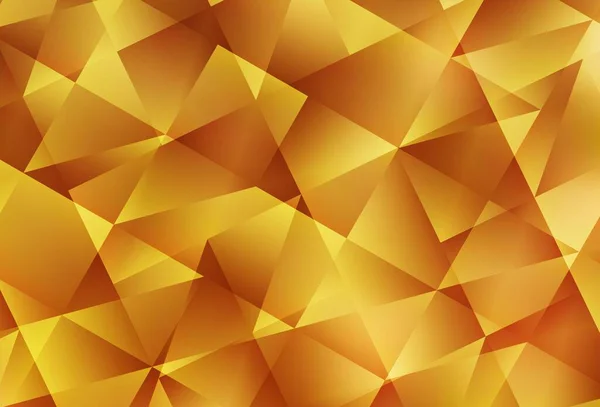 Licht Oranje Vector Driehoek Mozaïek Textuur Moderne Abstracte Illustratie Met — Stockvector