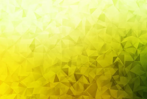 Jasnozielone Żółty Wektor Błyszczące Tło Trójkątne Kolorowa Ilustracja Stylu Wielokątnym — Wektor stockowy