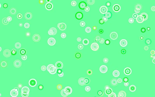 Hellgrüne Rote Vektortextur Mit Scheiben Unscharfe Blasen Auf Abstraktem Hintergrund — Stockvektor