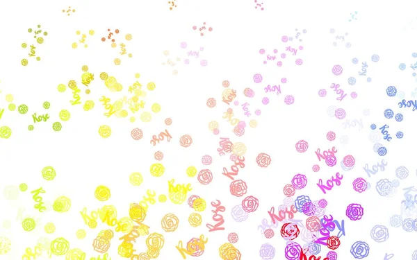 Luz Vetor Multicolor Fundo Abstrato Com Flores Rosas Uma Elegante — Vetor de Stock