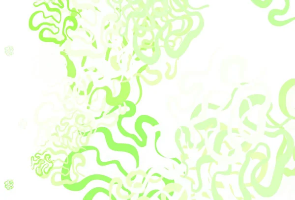 Verde Claro Patrón Vectorial Amarillo Con Formas Aleatorias Ilustración Colorida — Vector de stock