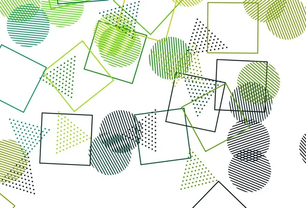 Hellblaues Grünes Vektormuster Polygonalen Stil Mit Kreisen Abstrakte Illustration Mit — Stockvektor