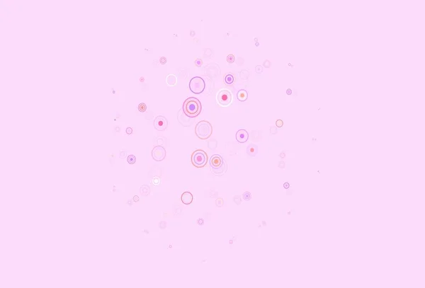 Light Pink Red Vector Background Bubbles Blurred Bubbles Abstract Background — Stock Vector