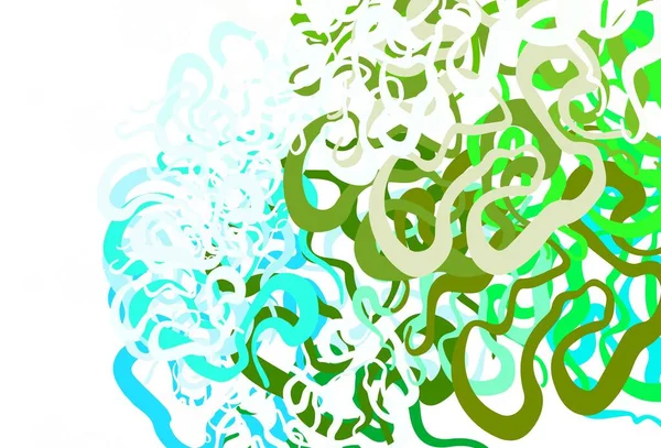 Azul Claro Fundo Vetorial Verde Com Formas Abstratas Ilustração Colorida — Vetor de Stock