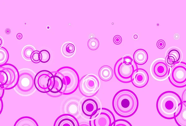 Светло Фиолетовая Векторная Текстура Дисками Линиями Красивая Красочная Иллюстрация Кругами — стоковый вектор