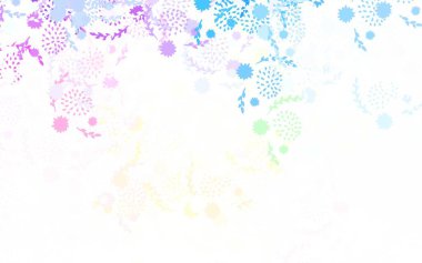 Açık yeşil, çiçekli kırmızı vektör karalama düzeni çiçekli zarif parlak bir çizim. Duvar kağıtları, boyama kitapları için desen.