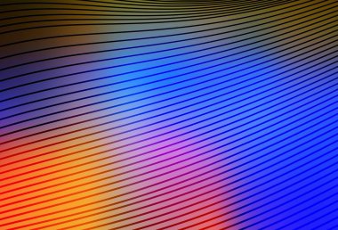 Bükülmüş çizgileri olan ışık çok renkli vektör deseni. Değişken çizgileri olan renkli geometrik örnek. İş tasarımınız için şablon.