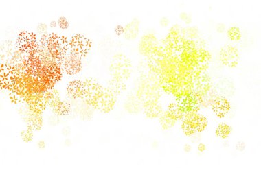 Açık pembe, yeşil vektör yapraklı karalama şablonu. Bulanık arkaplanda, gradyanı olan yapraklar. Web siteniz için Doodle tasarımı.