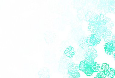 Rastgele şekilli açık yeşil vektör deseni. Soyut tarzda rengarenk gradyan şekilleri olan bir resim. Duvar kağıtları için zarif tasarım.