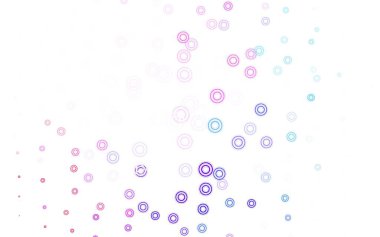 Açık mavi, daire şekilli kırmızı vektör düzeni. Doğa tarzında bulanık halkaları olan güzel renkli çizimler. Fütürist reklamlar ve kitapçıklar için şablon.