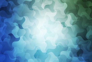 Açık mavi, yeşil vektör eğimli şablon. Çokgen şekilli bir örnek. İşiniz için en iyi üçgen tasarım.