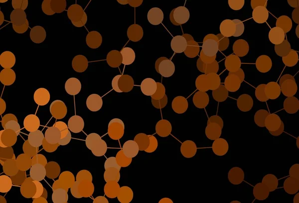 Donker Oranje Vector Patroon Met Artificiële Intelligentie Netwerk Abstracte Illustratie — Stockvector