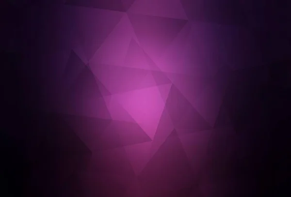 Dark Purple Vektor Leuchtende Dreieckige Anordnung Bunte Abstrakte Illustration Mit — Stockvektor