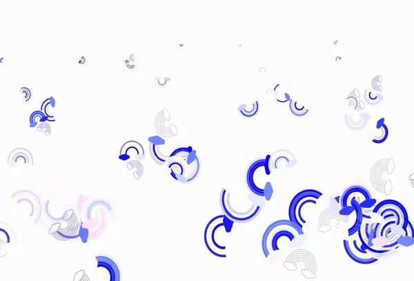 Ανοιχτό Ροζ Μπλε Διανυσματικό Μοτίβο Στοιχεία Ουράνιου Τόξου Εικονογράφηση Μεμονωμένα — Διανυσματικό Αρχείο