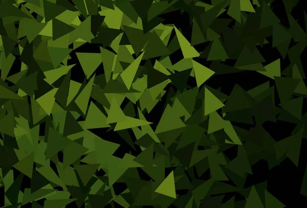 Tmavě Zelené Vektorové Uspořádání Přímkami Trojúhelníky Abstraktní Gradient Ilustrace Trojúhelníky — Stockový vektor