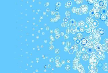 Küre ve çizgilerle açık mavi vektör deseni. Renkli noktalı modern soyut çizimler. Marka kitabınız için yeni şablon.