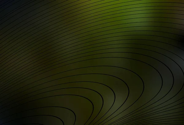 Dunkelgrüner Gelber Vektorhintergrund Mit Linien Eine Umlaufende Abstrakte Illustration Mit — Stockvektor