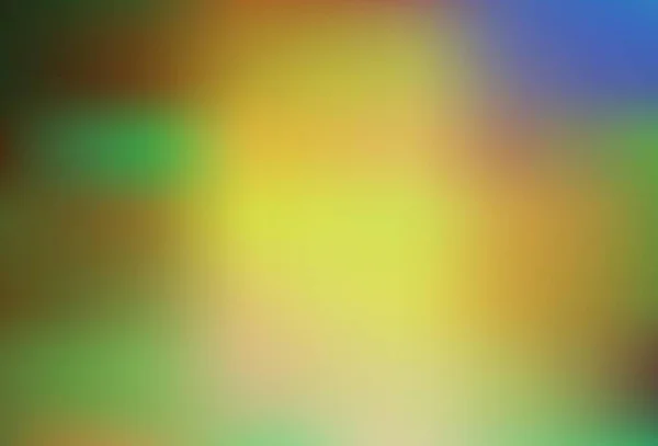 Vert Clair Vecteur Jaune Flou Motif Lumineux Illustration Abstraite Colorée — Image vectorielle