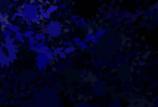 Темная Векторная Текстура Синего Цвета Различными Формами Современная Абстрактная Иллюстрация — стоковый вектор