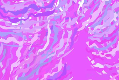 Açık Mor, eğri çizgileri olan pembe vektör dokusu. Yaratıcı illüstrasyon, yarım tonlu ve eğimli. Markan için yeni kompozisyon.