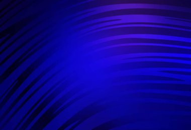 Eğri çizgileri olan koyu mavi vektör düzeni. Eğimli çizgileri olan zarif parlak bir illüstrasyon. Reklamınız için yepyeni tasarım..