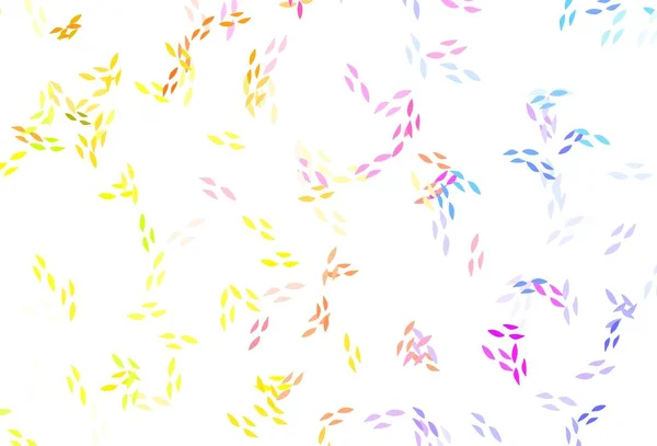 Licht Multicolor Vector Doodle Achtergrond Met Bladeren Schetterende Krabbels Met — Stockvector