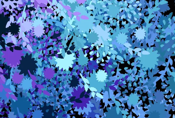 Rosa Oscuro Patrón Vectorial Azul Con Formas Aleatorias Ilustración Colorida — Archivo Imágenes Vectoriales