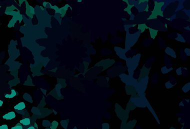 Koyu mavi, soyut şekilli kırmızı vektör dokusu. Rastgele şekillerle soyut tarzda dekoratif tasarım. İşiniz için en iyi akıllı tasarım.