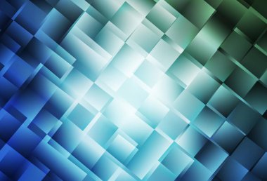 Açık mavi, yeşil vektör çokgen arka plan. Çokgen şekilli bir örnek. İşiniz için yepyeni bir tasarım..