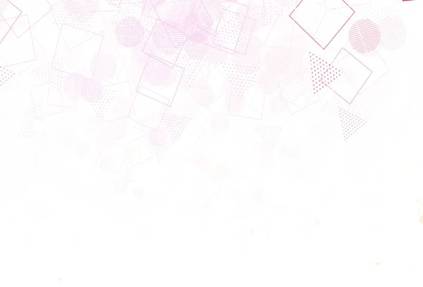 Светло Розовый Желтый Векторный Узор Многоугольным Стилем Кругами Иллюстрация Красочными — стоковый вектор