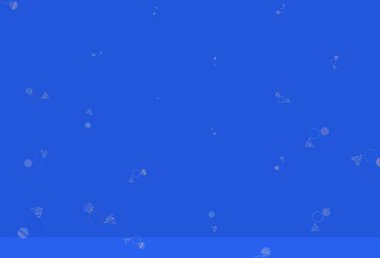 Açık mavi, kırmızı vektör arkaplanı çizgiler, daireler. Küreleri ve üçgen çizgileri olan soyut çizimler. İniş sayfası için modern şablon.