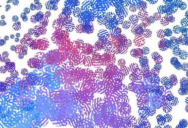 Açık mavi, soyut şekilli kırmızı vektör dokusu. Modern tarzda değişen renkli kaotik formlar. İşiniz için en iyi akıllı tasarım.