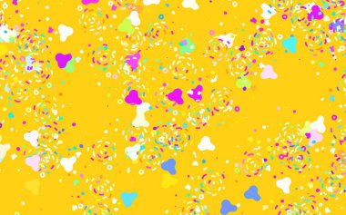 Memphis şekilli Light Multicolor vektör arkaplanı. Renkli rastgele şekillerle modern soyut illüstrasyon. Bir cep telefonu için arka plan.