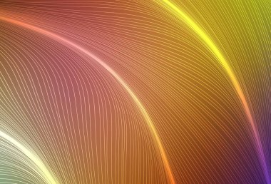 Bükülmüş çizgileri olan ışık çok renkli vektör deseni. Değişken çizgileri olan renkli soyut çizimler. İş tasarımınız için şablon.