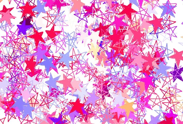 Ανοιχτό Μπλε Κόκκινο Διανυσματικό Μοτίβο Χριστουγεννιάτικα Αστέρια Θολή Διακοσμητική Σχεδίαση — Διανυσματικό Αρχείο
