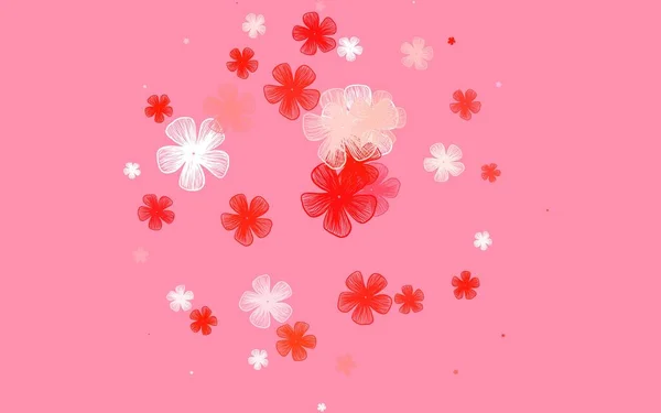 Luz Rojo Vector Elegante Fondo Pantalla Con Flores Flores Estilo — Vector de stock