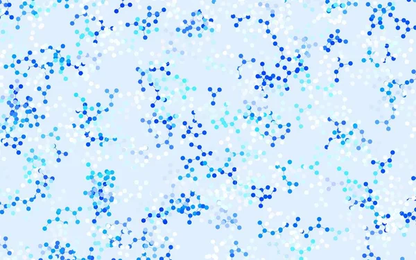 Yapay zeka ağı ile hafif BLUE vektör deseni. Yapay zekanın bağlantı ve noktalarıyla soyut illüstrasyon. Bilim için desen, geleceksel tasarımlar..