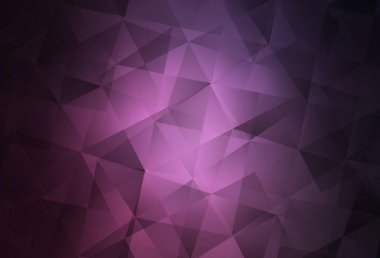 Koyu pembe vektör düşük polimerli doku. Origami tarzında gradyan ile geometrik çizim. Dizaynınız için üçgen desen.