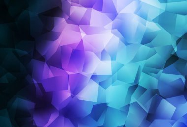 Koyu pembe, mavi vektör üçgen mozaik doku. Origami stilinde gradyan ile yaratıcı geometrik illüstrasyon. Web siteniz için çokgen tasarım.