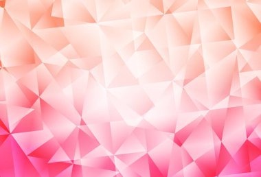 Açık Pembe Vektör Eğim Şablonu. Soyut ve üçgenli renkli çizimler. Bir markanın arkaplanı için desen.