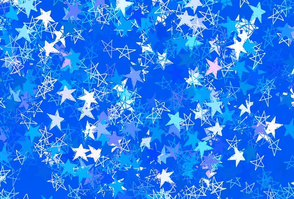 Ανοιχτό Μπλε Κίτρινο Διάνυσμα Φόντο Μικρά Και Μεγάλα Αστέρια Σύγχρονη — Διανυσματικό Αρχείο